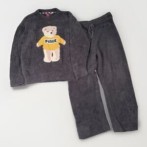 GELATO PIQUE Bear Jacquard Pullover Sweatshirt & Pants Fleece Set Men's Size L